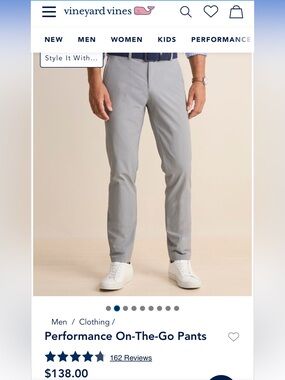 Vineyard Vines Men’s Chinos — Light Gray